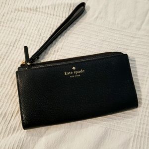 Kate Spade Large Black Wristlet Wallet